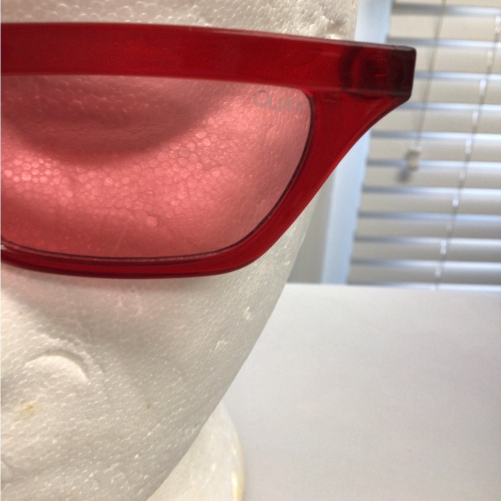 Quay Red Rectangular Men's Sunglasses - Fashion L… - image 5